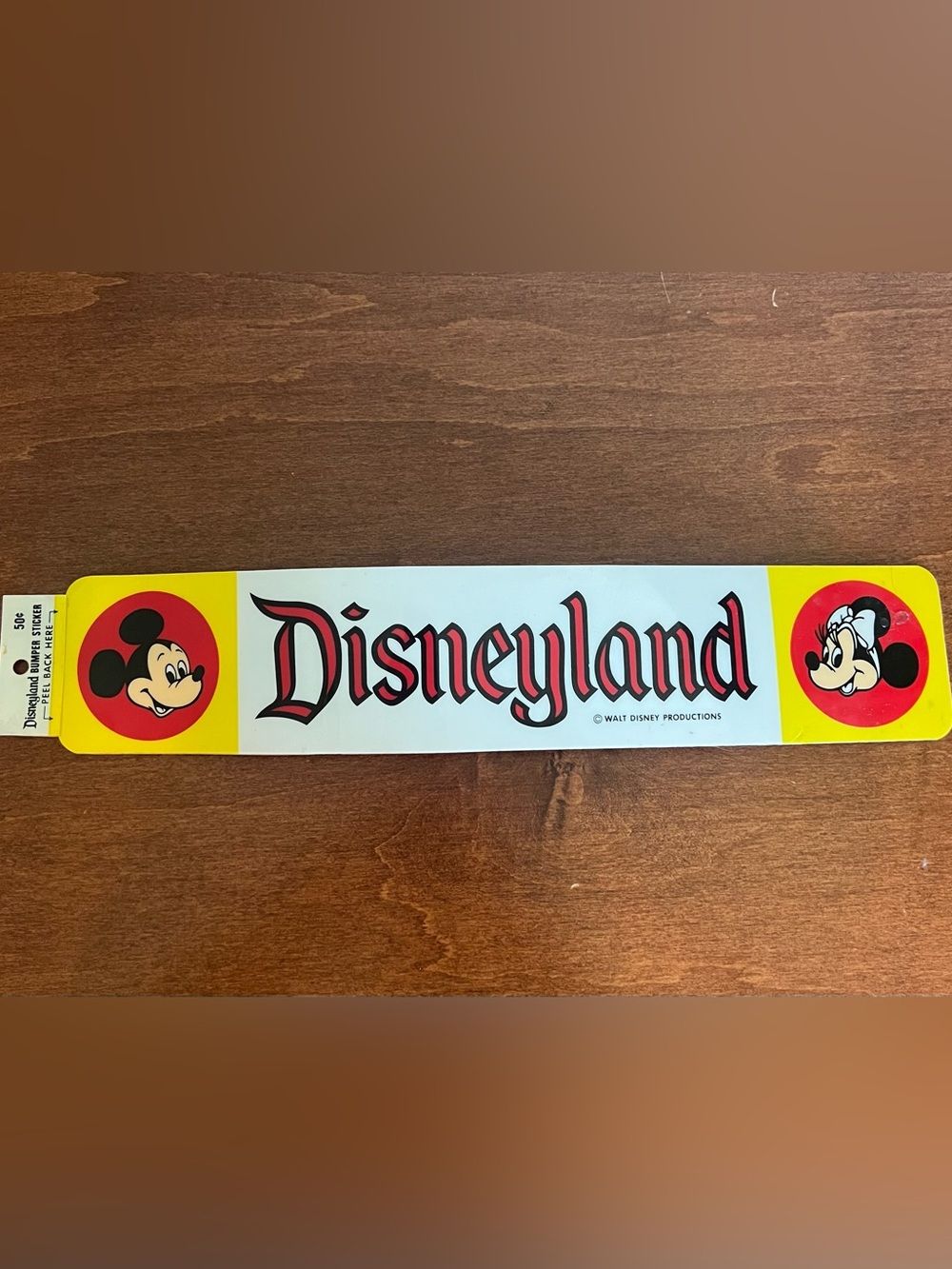 Disneyland Logo Sticker 1970 unused